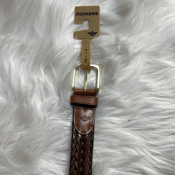 Dockers Tan Basket Weave Braided Belt - Picture 1 of 4